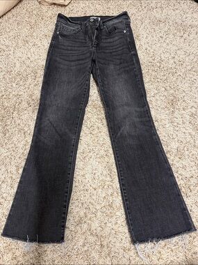 Sneak Peek Washed Black Flare Jeans